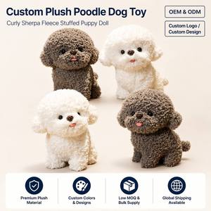 Juguete de Peluche Rizado y Esponjoso <span class=keywords><strong>para</strong></span> Perro, Poodle, Bichón, Kawaii, Mini Muñeco de Peluche, Regalo, Fabricación Personalizada OEM ODM, Venta al Por Mayor - Product Image 1