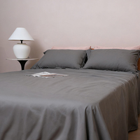 Parure de lit en coton pur teint 200 fils, drap plat et drap-housse, directement de l'usine HFW