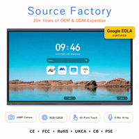 Papan Tulis Interaktif Pintar 65/75/86/98 Inci Ultra HD 4K LED Panel Datar All-in-One Layar 48MP Kamera 8-Mic Android 16.0 Dual
