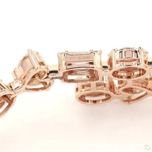 Bracelet chaîne en or, argent et or rose avec diamants pour femmes, bijoux élégants et luxueux, bracelet léger et tendance - Product Image 2