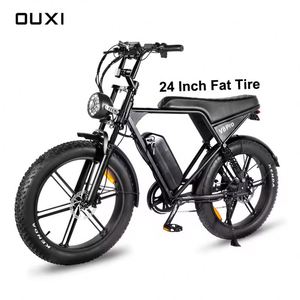 Bicicleta eléctrica Dirt Bike <span class=keywords><strong>Fatbike</strong></span> 24 "Off-Road OUX Fat Bike OUXI V8 PRO Marco de aluminio 1000W 48V 15Ah Batería Doble - Product Image 3