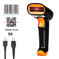 Netum Scanner de codes à barres sans fil portable Support 1D/2D QR Lecteur laser haute vitesse Scanner Pistolet