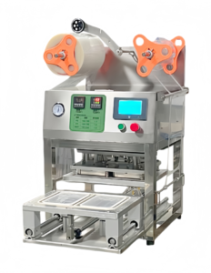 Machine de scellage automatique de bureau pour pots de yaourt, boîtes à salade en plastique, gobelets à boisson, pots de beurre de cacahuète et pots de confiture - Product Image 2