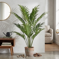 Palmier artificiel de haute qualité de 180 cm avec des feuilles vertes au toucher réel, plante artificielle de type bonsaï pour la décoration intérieure et les projets hôteliers