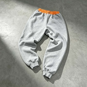 Pantalon de survêtement pour homme, taille élastique, 100 % coton, style décontracté urbain, tricoté mi-lourd, idéal pour l'automne - Product Image 1