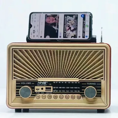 NNS2073BT Am Fm Swラジオポータブルワールドレシーバー11バンドMp3 Play Dab Old Retro Boombox Radio