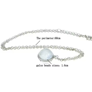 Pianeta Collana In Argento Placcato Sistema Solare Terra Giove Mercurio Nettuno Double Side Collana della Sfera di Vetro Astronomia Pendente - Product Image 5