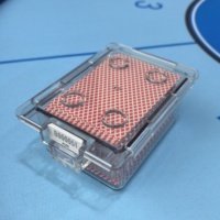 Boîte de sécurité professionnelle en acrylique transparent pour cartes, avec double compartiment et scellage inviolable, pour tournoi de casino de Baccarat