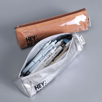 Sac à crayons en papier Tyvek imperméable et durable, pochette à fermeture éclair épaisse et résistante à l'usure pour fournitures scolaires