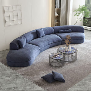 Juego de Sofás Curvos de Terciopelo de Diseño Italiano Moderno, Apto <span class=keywords><strong>para</strong></span> Apartamentos y Oficinas en Casa/Oficinas, Muebles <span class=keywords><strong>para</strong></span> Uso Comercial - Product Image 3