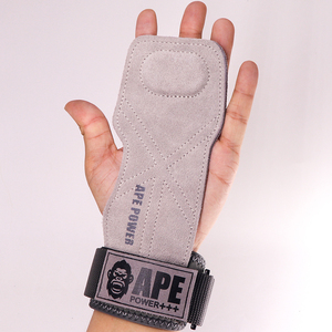 Triple kulit Angkat Berat tali pergelangan tangan Anti-Slip Gym grip untuk deadlift Pull-up Powerlifting keselamatan kebugaran - Product Image 5