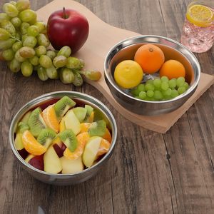 Tigelas de Sopa e Macarrão em Aço Inoxidável SS304 com Parede Dupla Isolada de 12cm, 13cm e 15cm, Tigelas para Salada e Arroz, Tigelas para Camping - Product Image 4