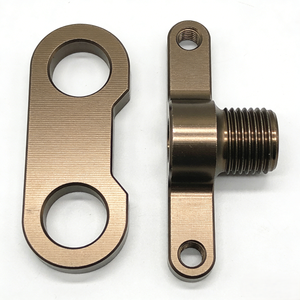 Piezas de Titanio para Bicicletas de Carretera Personalizadas por CNC a Precios Bajos, Desviador de Titanio Deslizante de Color para Bicicletas MTB, BMX y Plegables con Fijaciones - Product Image 1