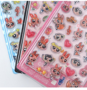 Autocollant en relief 3D, fille de dessin animé, autocollant en résine époxy PVC cristalline pour <span class=keywords><strong>coque</strong></span> de téléphone portable - Product Image 6