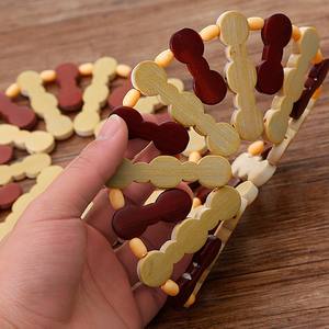 Tapis isolant thermique en bambou, rond, pour assiette, pot, avec motif floral, pour la cuisine - Product Image 3