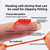 Leurre flottant parfumé en perles souples imitation larve de sang pour la pêche à la carpe carassin avec flotteur coulissant