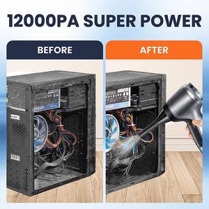 Aspirateur de voiture sans fil mini puissant à aspiration élevée, fonctionnant sur batterie, portable, avec souffleur d'air - Product Image 4