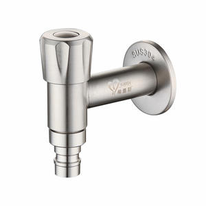 Grifo en forma de T de acero inoxidable 304 Himans, montado en la pared, válvula de agua fría individual para fregadero de lavandería - Product Image 4