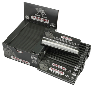 HermitCrab Black King Size 106X44mm Tobacco Leaves Ultra Thin Cigarette Rolling Paper For <b>Smoke</b> - Product Image 1