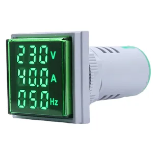 AC 60-500V 0-100A LED Digital amperímetro del voltímetro Hertz HZ luces de señal de 220V de corriente de voltaje medidor de voltios amp Tester Detector