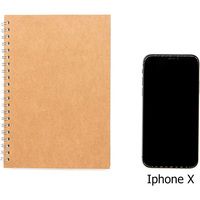 Carnet scolaire kraft A5 à reliure spirale avec impression personnalisée bon marché Carnet Agenda