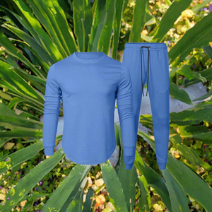 Conjunto Deportivo Azul para Hombre, Sudadera de Manga Larga y Pantalones Jogger, Ropa Deportiva Informal - Product Image 2