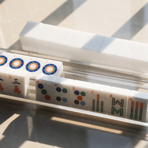 Tuiles de <span class=keywords><strong>Mahjong</strong></span> personnalisées en acrylique de style chinois, singapourien et malaisien, <span class=keywords><strong>Mahjong</strong></span> américain avec poussoir, en vente - Product Image 5