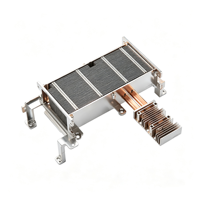 Radiateur de refroidissement à ailettes brasées sur mesure, en cuivre, avec support de montage pour module de serveur haute puissance