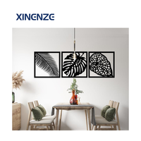 Décoration murale personnalisée 3D à suspendre en fer Enseigne en métal Style Art déco avec cadre motif tissu en cuivre Décoration murale islamique