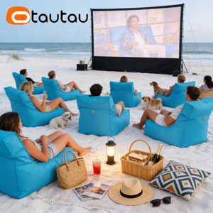 OTAUTAU Housse de <span class=keywords><strong>pouf</strong></span> chaise longue d'extérieur moderne en tissu, sans rembourrage, pour <span class=keywords><strong>piscine</strong></span>, salon, plage, jardin, canapé-lit, <span class=keywords><strong>pouf</strong></span> - Product Image 6