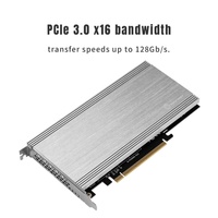 Carte contrôleur IOCREST 4 ports M.2 NVMe vers PCIe 3.0 X16 avec bifurcation, compatible avec les cartes mères sans bifurcation