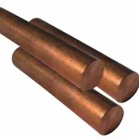 Beryllium haste de cobre de 8 mm x 200mm, c17200 c11000 t1 99.99%, haste de cobre para terras