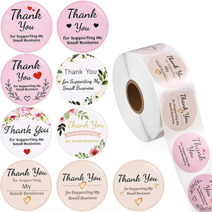 <span class=keywords><strong>Étiquette</strong></span> de transfert de chaleur personnalisée en usine autocollant adhésif mignon «Merci» <span class=keywords><strong>étiquette</strong></span>s de <span class=keywords><strong>cadeau</strong></span> d'artisanat pour l'emballage de bougie - Product Image 1