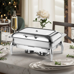 Calentador de Buffet Visible de Acero Inoxidable 2025, Ovalado y Cuadrado, con Soporte de Plástico, Equipo de Cocina para Calentar y Mantener la Comida Caliente - Product Image 6