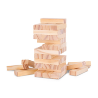 Stapels piele 54PCS Tumbling Tower Kinder brett Montessori Naturholz blöcke Tragbares Stapels pielzeug Partys piele Holzhandwerk