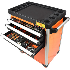 Ensemble de chariot à outils Avebor de 176 pièces, chariot de rangement mobile en métal à 3 tiroirs - Product Image 4