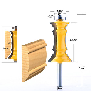 Urijk — jeu de mèches de coupe à bois pour portes et tiroir, avec tige de 8mm en guise de toupie pour outils de travail du bois, 2 pièces - Product Image 3