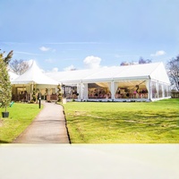 Carpa Grande Impermeable para Bodas con Capacidad para 500 Personas, Estructura de Aluminio y Cubierta de PVC, Carpa para Recepciones al Aire Libre, Festivales o Banquetes