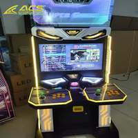Machine d'arcade de combat ACS, borne verticale avec commandes par joystick et boutons, pour parc d'attractions