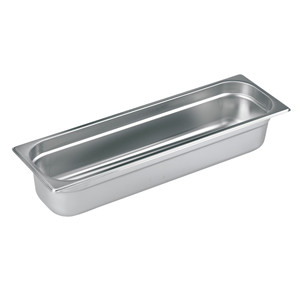 Vaschetta per alimenti in acciaio inox 2/4 dimensioni 18/10 per uso commerciale - Product Image 1