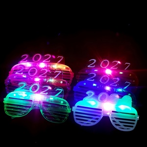 Occhiali LED Lampeggianti per Capodanno 2027, Occhiali Luminosi Natalizi, Occhiali Fluorescenti con Lenti a Persiana, Vari Stili, Accessori per Atmosfera - Product Image 6