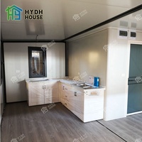 Maison en conteneur extensible à double aile de 20 pieds avec fenêtre du sol au plafond Espace de vie personnalisable