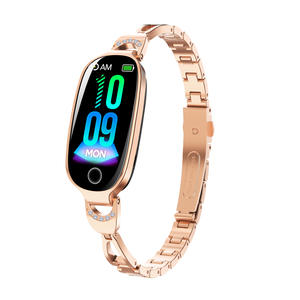 Bracelet intelligent pour femmes, bracelet en métal, lecture de musique, moniteur de fréquence cardiaque, montres intelligentes de sport, bracelet intelligent pour femme, tracker de fitness - Product Image 1
