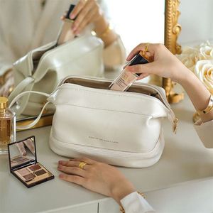 Large Pu Leather Travel Cosmetic Bag for Women Cosmetic Organizer High-capacity <b>Makeup</b> Bag Storage Pouch for Female <b>Makeup</b> <b>Box</b> - Product Image 1