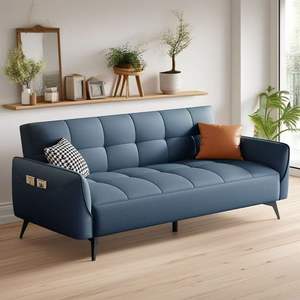 أريكة سرير حديثة قابلة للطي لغرفة المعيشة مع وظيفة سرير خشبي مدمج في الحائط ووسادة - Product Image 4