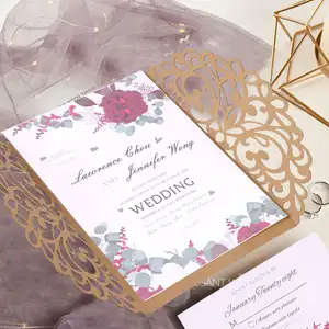Hoge Kwaliteit Bruiloft Uitnodigingen Kaarten Groet Laser Gesneden Uitnodiging Bruiloft