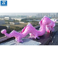 Modèle de dragon rose gonflable géant personnalisé pour la publicité commerciale et la décoration extérieure du Festival du Printemps