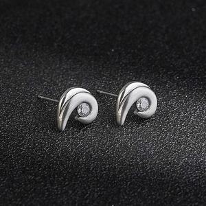 Hermosos Pendientes de Acero Inoxidable con Forma de Gota de Agua y Letra, Pendientes de Zirconia Cúbica con Baño de Luna para Mujer, Estrella de Diamantes - Product Image 2