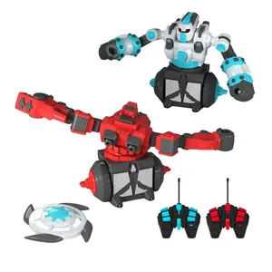 Brinquedos de controle de rádio de 360 graus de rotação rc robô de combate emocionante festa jogo interativo brinquedo de boxe sparring robô