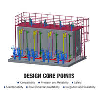 Système de distribution de produits chimiques sur skid CREST avec réservoir de stockage personnalisé et garantie d'un an pour l'industrie pétrolière et gazière offshore